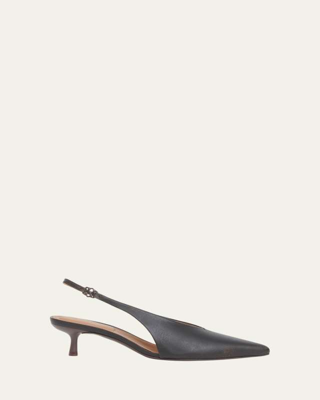 Sylvie Slingback Kitten-Heel Pumps